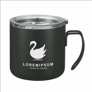 380ml Simple Stainless Steel Mug Double Wall Insulated Coffee Cup with Handle Office Home Drinking C